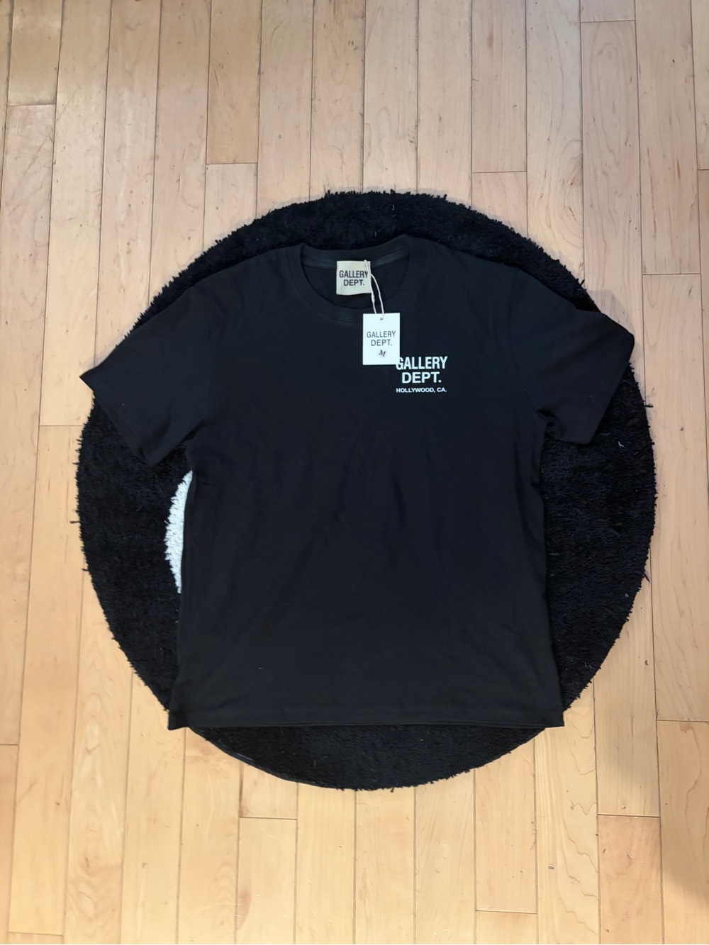 Gallery Dept Black Chest Logo Short Sleeve Tee